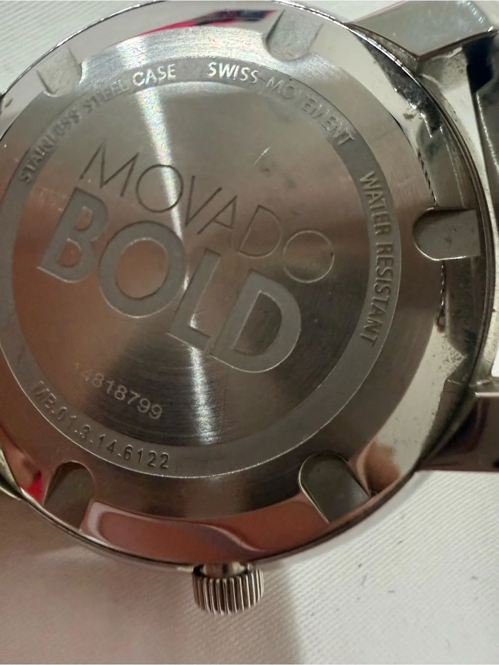 Movado Silver Mesh Bracelet Watch with White Dial (Model 3600260)